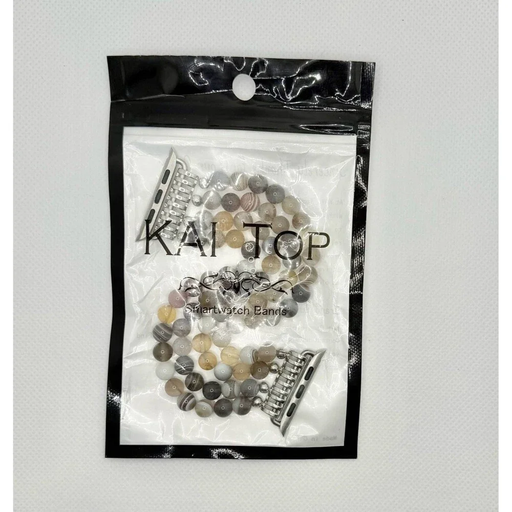 KAI TOP Natural Stone Bead Smartwatch Band for Apple Watch
